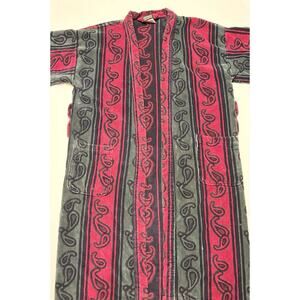 Vintage Knightsbridge Paisley Terry Bath Robe Mens One Size Missing Belt RARE